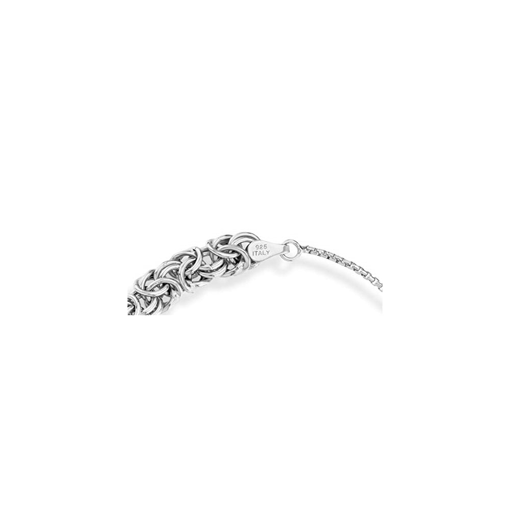 Pulseras y tobillera de plata de ley italiana