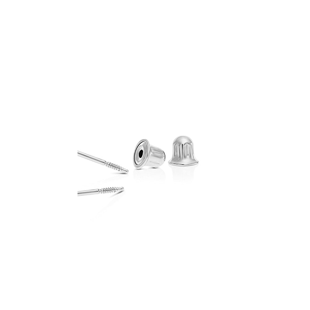 Aretes con perlas y tuerca reversible de oro blanco