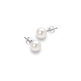 Aretes redondos de oro de 14 quilates con perlas