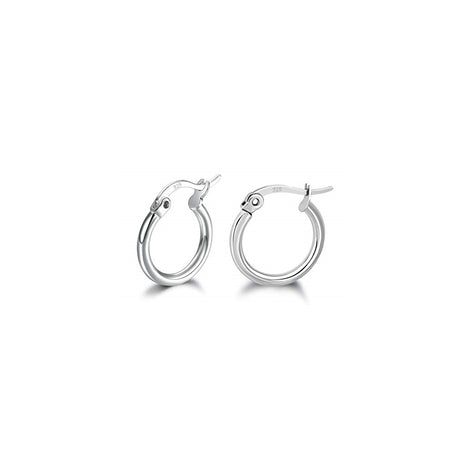 Aretes de aro chapados en oro blanco para mujeres 3 pares