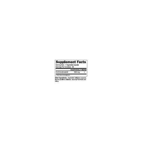 Suplementos D-quiro-inositol  500 mg  (60 cápsulas)