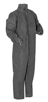 Mono de protección básica AMZ. Mono desechable para adulto gris XXL, 100% polipropileno virgen, ropa con cremallera frontal y muñecas elásticas, ropa de trabajo unisex para aplicaciones industriales