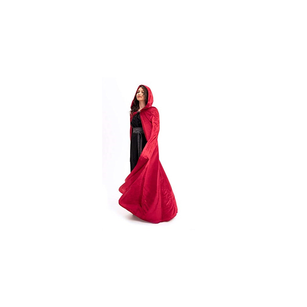 Disfraces de Capa de terciopelo con capucha roja talla única