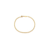 Pulseras y tobilleras de cuentas chapadas en oro