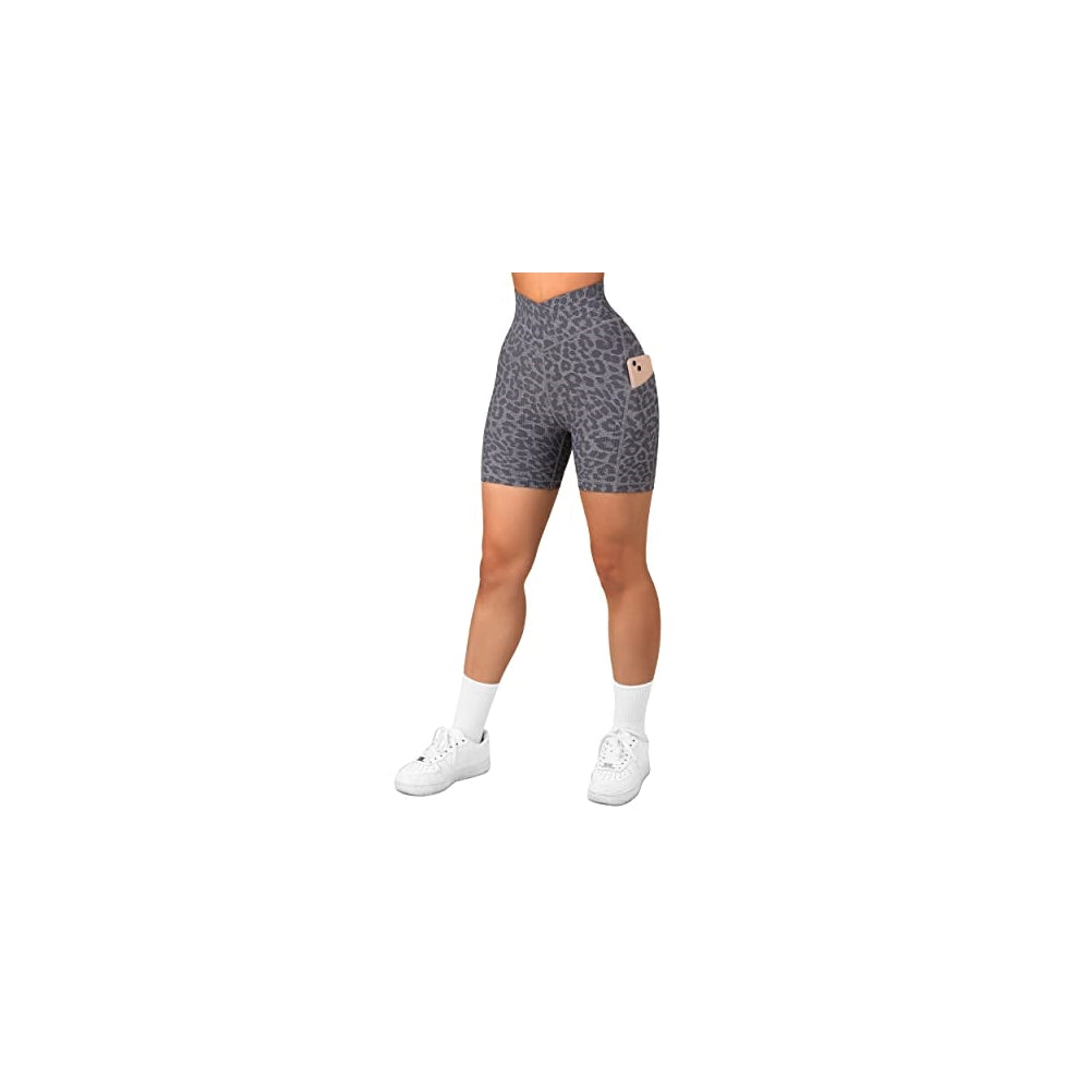 Shorts cortos de entrenamiento cruzado para mujer talla S