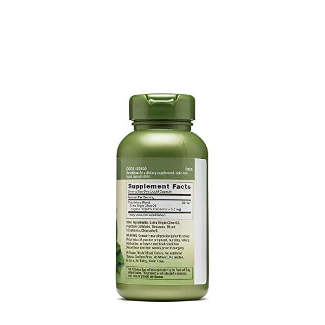 Aceite de Oregano 60 mg, 100 cápsulas