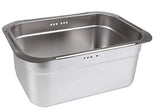 Incoc - Cubo de acero inoxidable para lavabo y vajilla