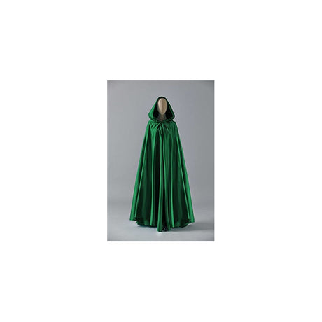Disfraces de Capa de terciopelo capucha verde talla única