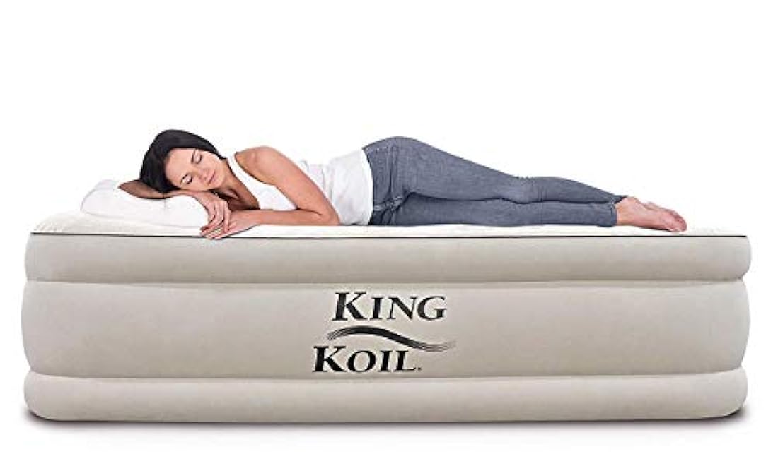King Koil - Colchón hinchable de lujo con bomba interna