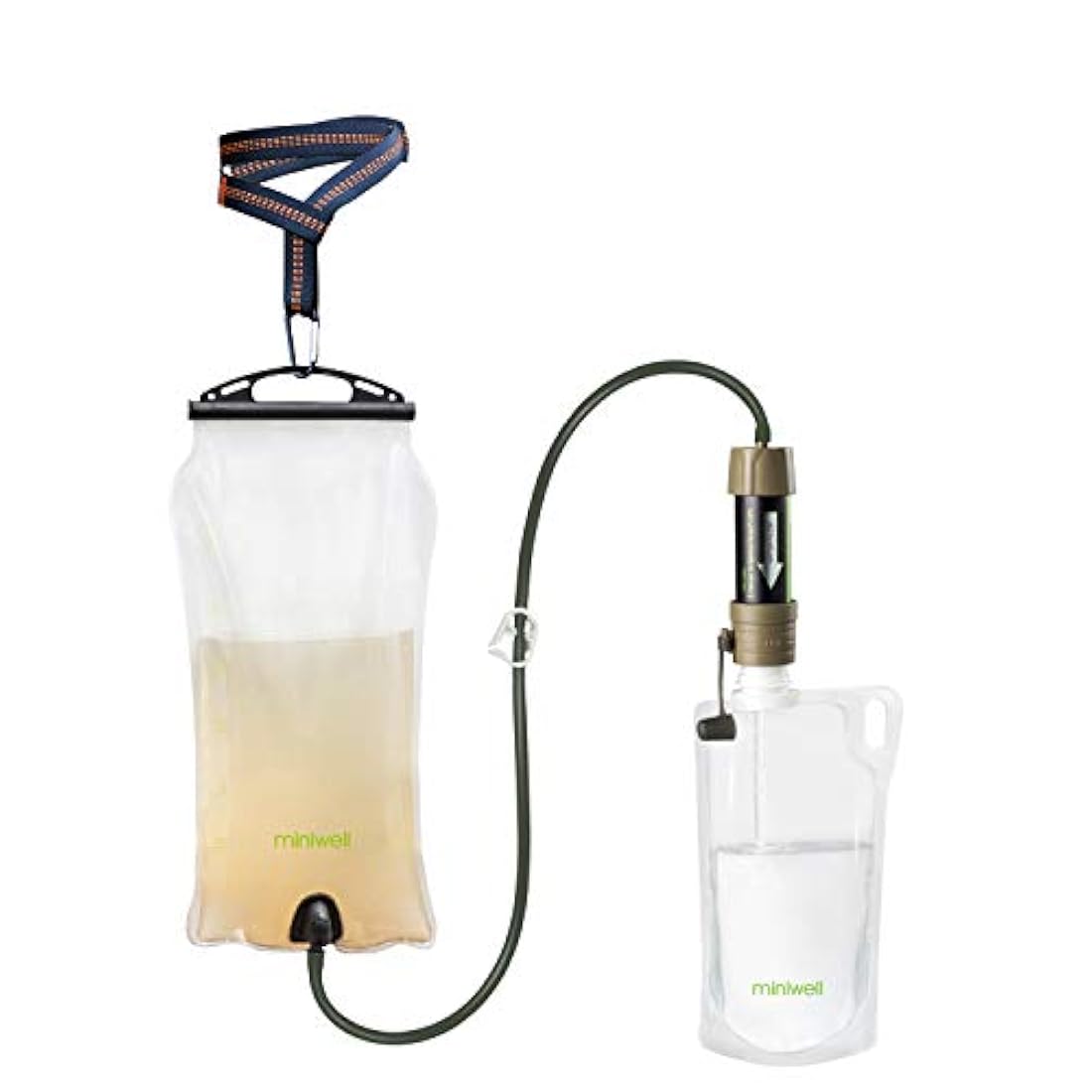 miniwell - Filtro de agua de gravedad ultraligero versátil