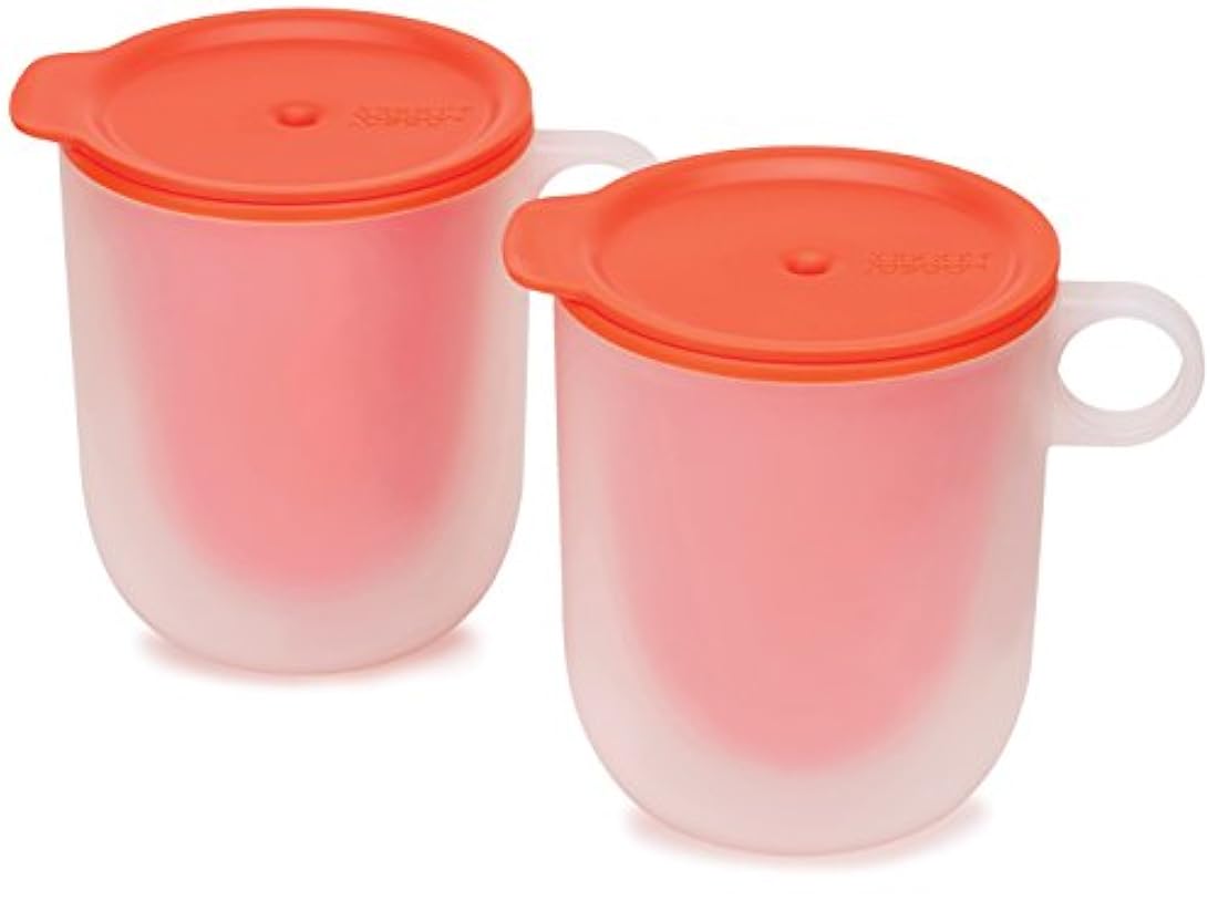 Plato para microondas con tapa, color naranja, Set de tazas