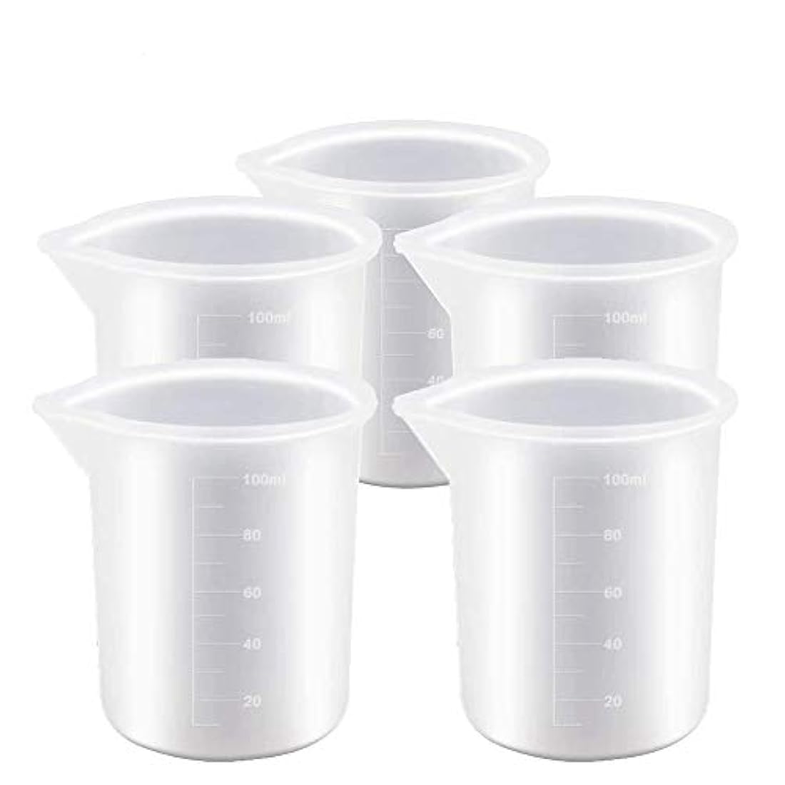 10 tazas de medición de silicona de 3.4 fl oz, tazas de resina epoxi reutilizables, tazas de mezcla de silicona antiadherente para moldes de resina y moldes de fundición para velas hechas a mano, artesanías de resina