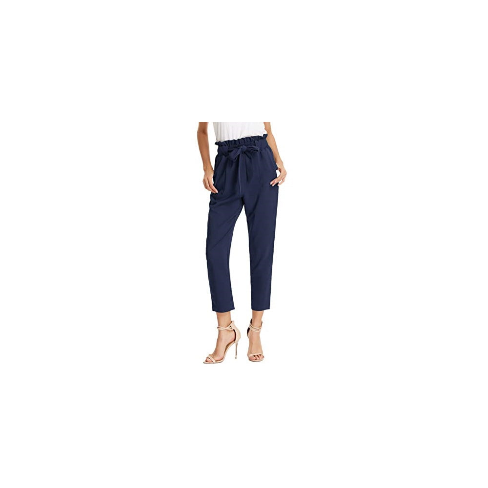 Pantalones de mujer con bolsillos, cintura alta Talla XS
