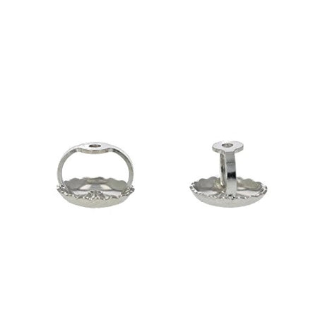 Repuesto para aretes de tuerca de oro blanco de 14k 1 par