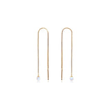 Aretes enhebradores para mujer con ópalos