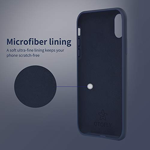 OTOFLY - Funda protectora de goma de silicona suave de alta calidad, compatible con Apple iPhone X (solamente), color azul medianoche