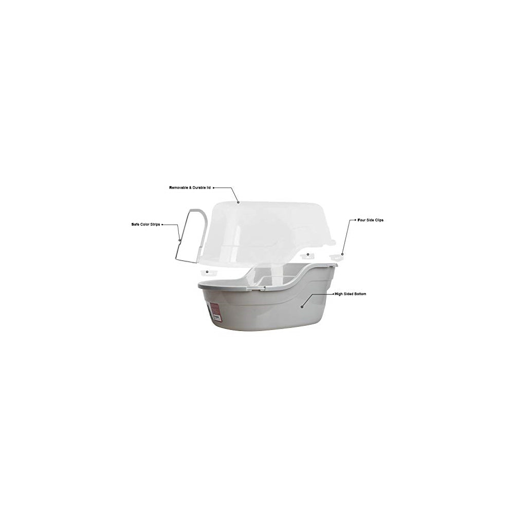 Caja de arena para gatos con capucha extra grande