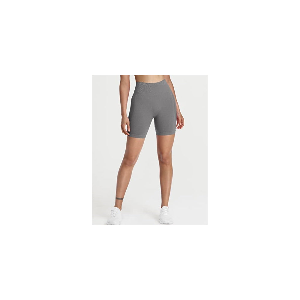 Shorts cortos sin costuras de cintura alta talla