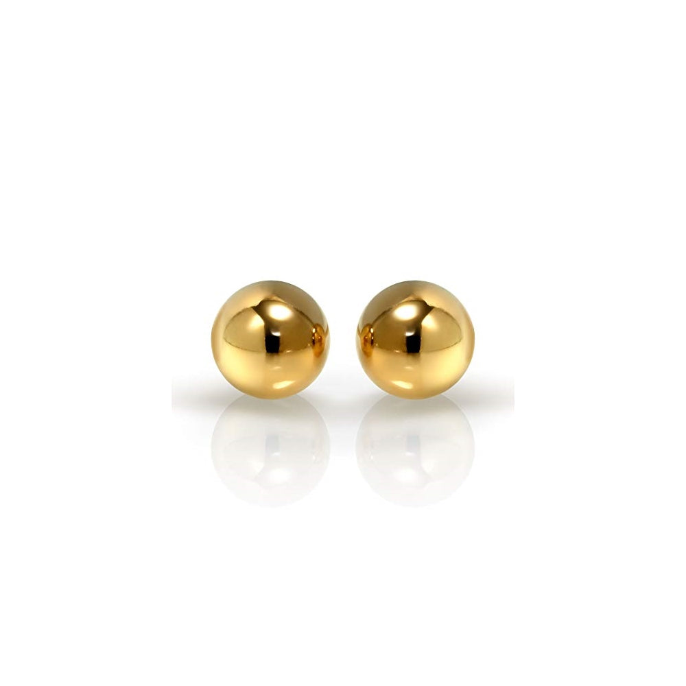 Aretes de bola de oro de 14 quilates para mujer