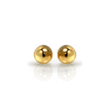 Aretes de bola de oro de 14 quilates para mujer