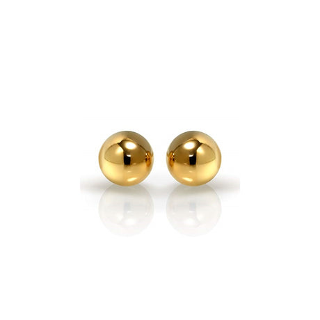 Aretes de bola de oro de 14 quilates para mujer