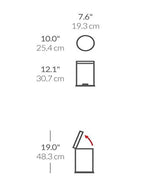 bote de basura Ronda Step, 1.2 galones, Acero inoxidable