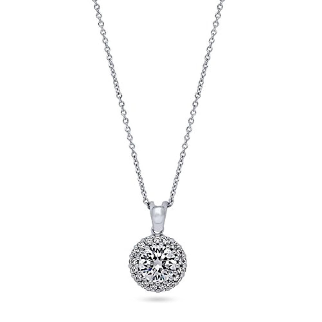 Collar con Colgante Chapado en Plata de ley circonio cúbico