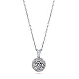 Collar con Colgante Chapado en Plata de ley circonio cúbico
