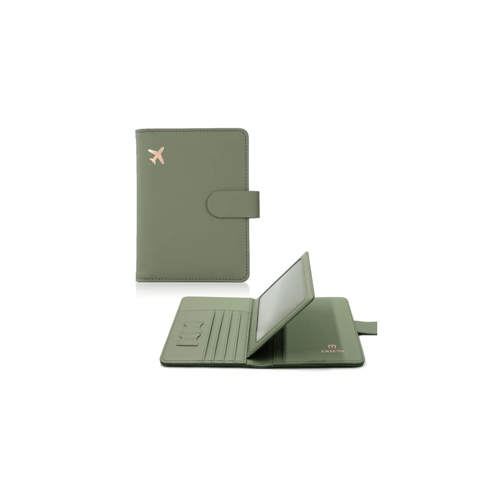 Porta Documentos y Tarjetas Soporte para pasaporte verde