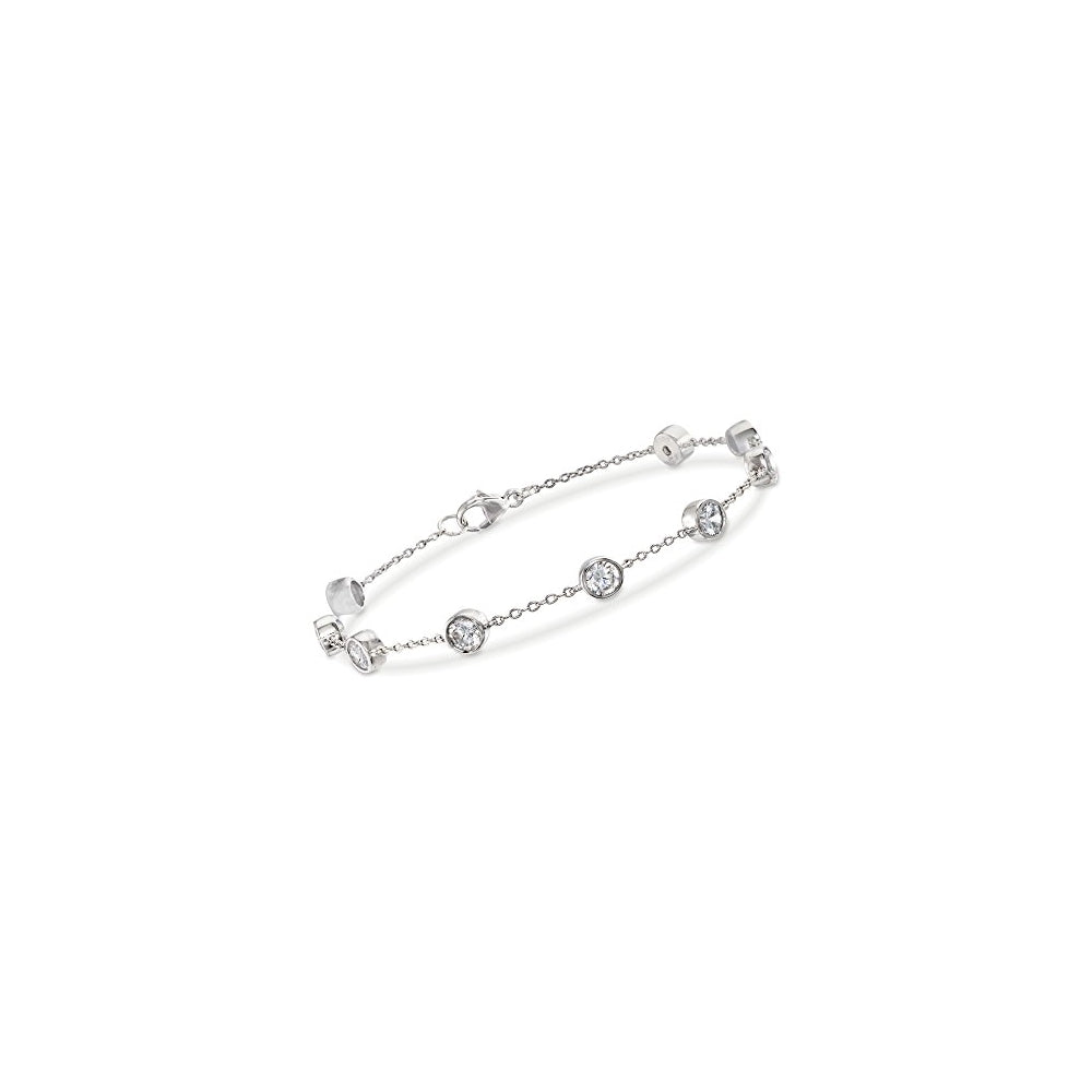 Pulseras de plata de ley con circonita cúbica en plata