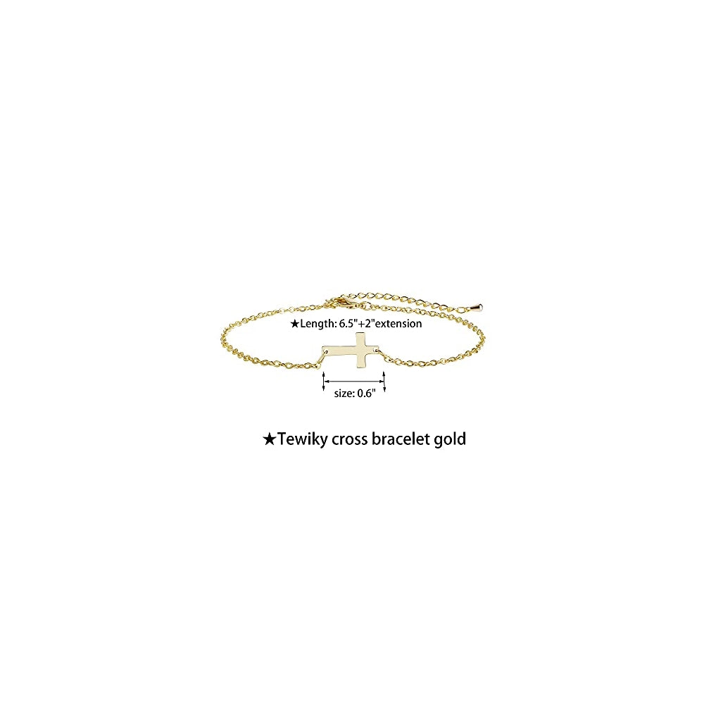 Pulseras y tobilleras de cruz para mujer