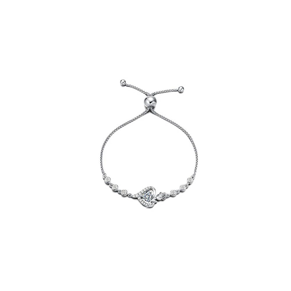Pulseras de piedra natal de eslabones AGVANA Rosy Reverie