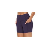 Shorts cortos de yoga para mujer con cintura alta talla XL