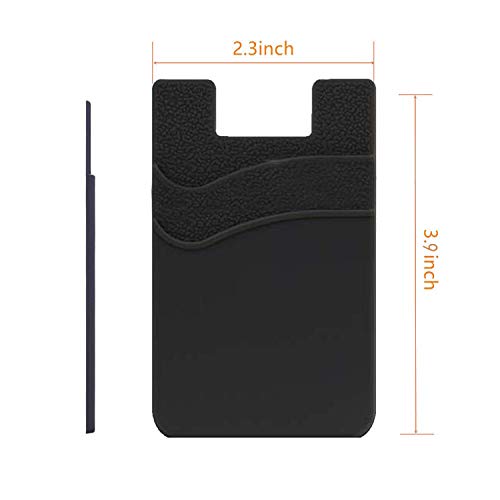 Tarjetero para la parte posterior del teléfono, adhesivo de identificación, funda de silicona, bolsillo para todos los teléfonos inteligentes