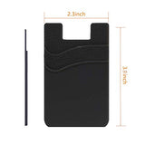 Tarjetero para la parte posterior del teléfono, adhesivo de identificación, funda de silicona, bolsillo para todos los teléfonos inteligentes