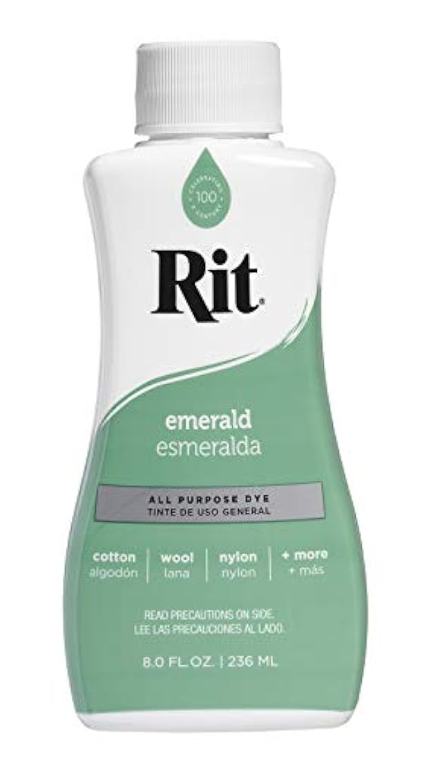 Tinte líquido para telas Rit Dye, 8 onzas, negro