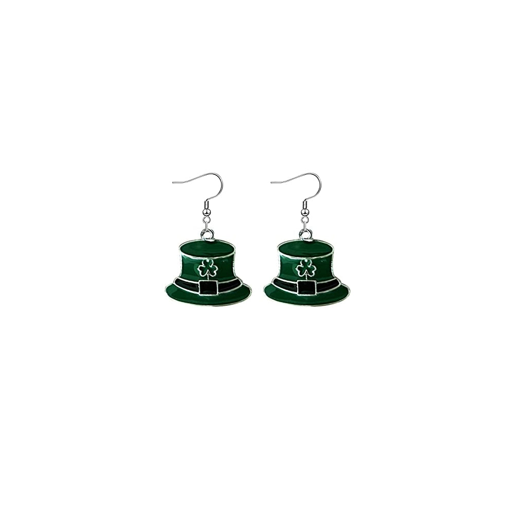 Aretes colgantes del día de San Patricio para mujeres