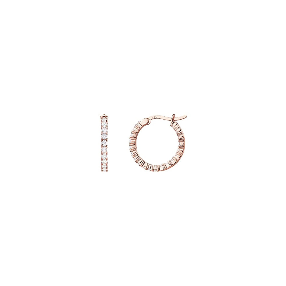 Aretes de aro de plata  chapados en oro