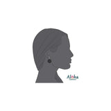 Aretes colgantes de madera y forma de flores para mujeres