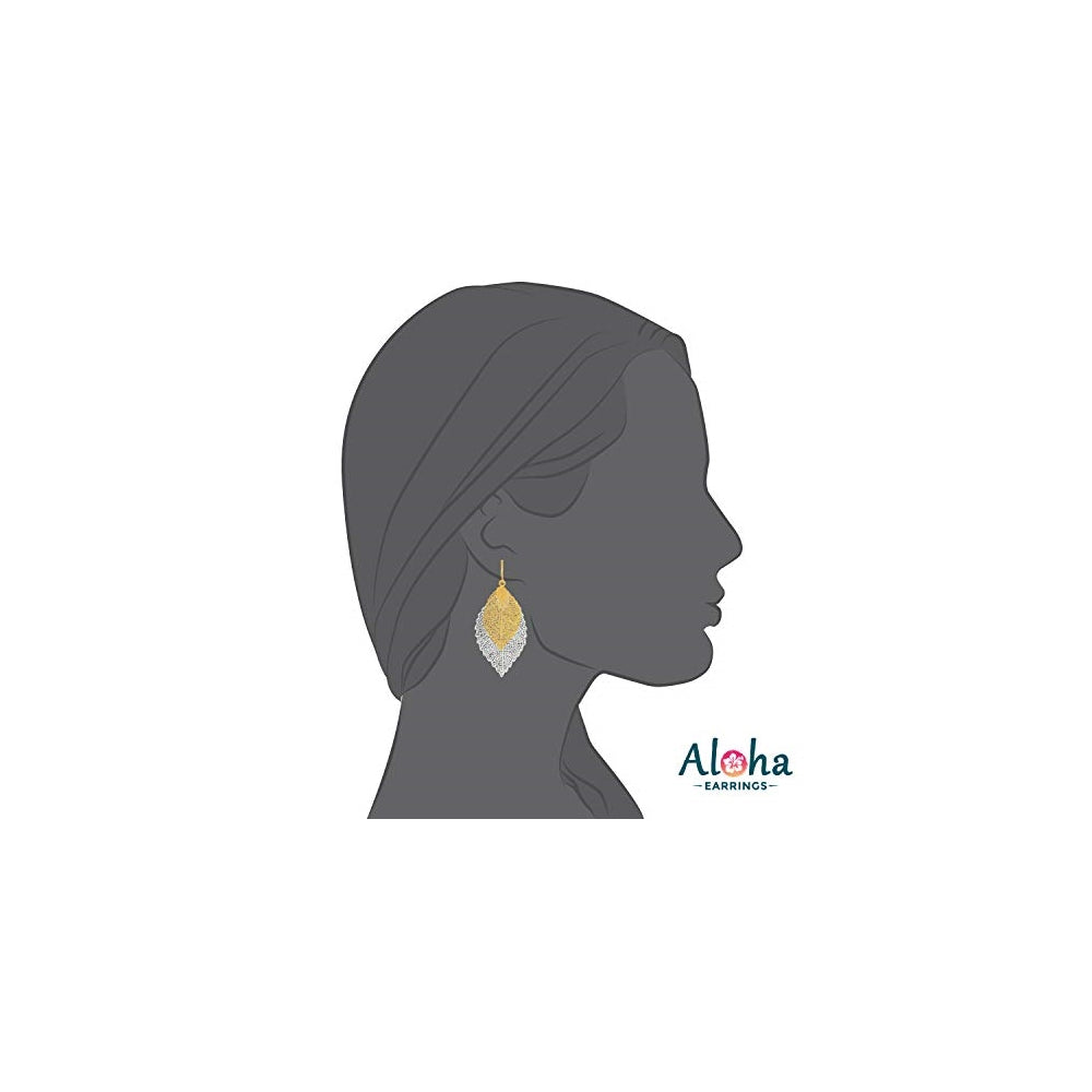 Aretes de filigrana victoriana con broche para mujer