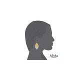 Aretes de filigrana victoriana con broche para mujer