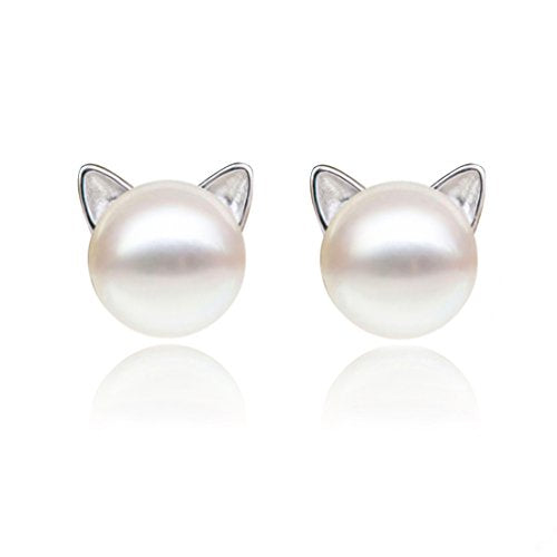 Aretes de perlas cultivadas de agua dulce y plata esterlina