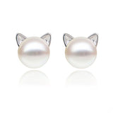 Aretes de perlas cultivadas de agua dulce y plata esterlina