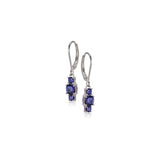 Aretes con colgante de tres piedras preciosas originales