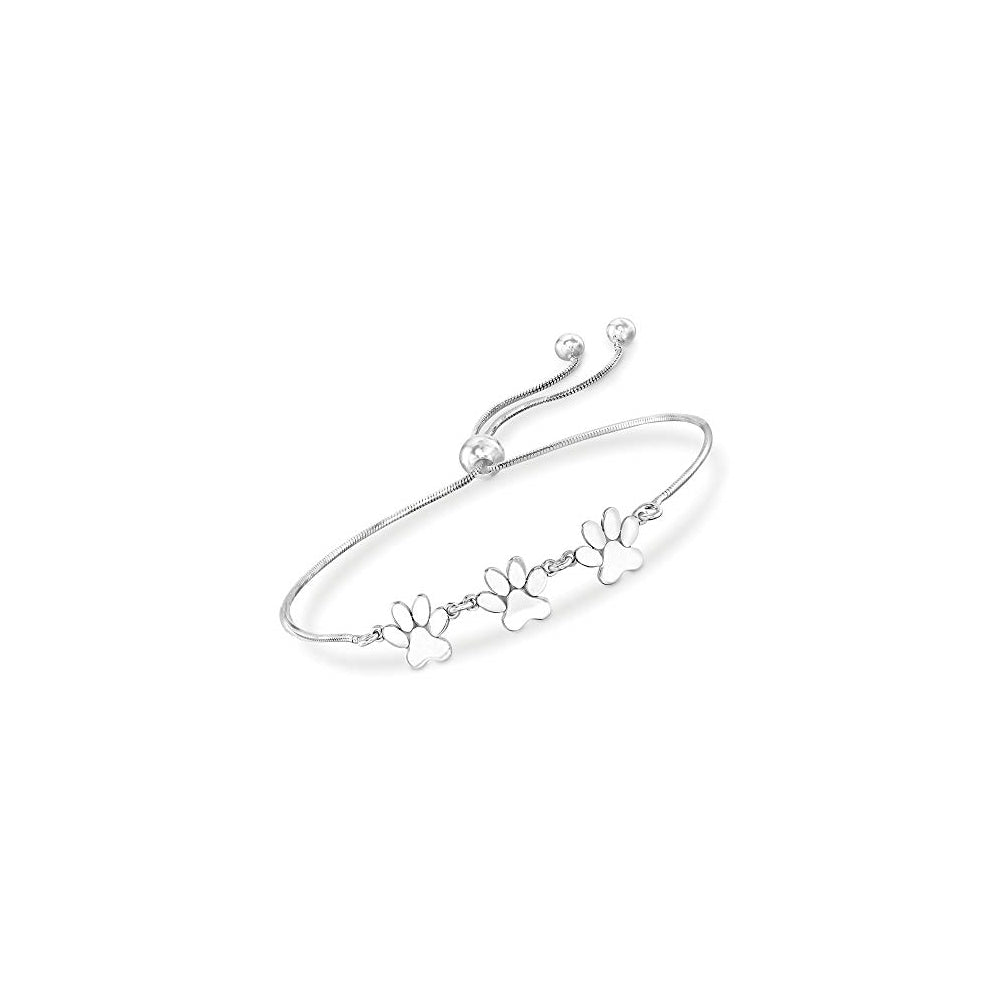 Pulseras de plata de ley con diseño de patas pequeñas