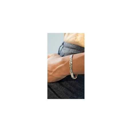 Pulseras y tobilleras de cadena de espiga trenzada de oro
