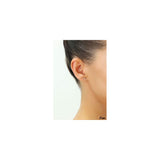 Aretes con perlas y tuerca reversible de oro blanco
