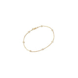 Pulseras de estación de diamantes engastada en oro amarillo