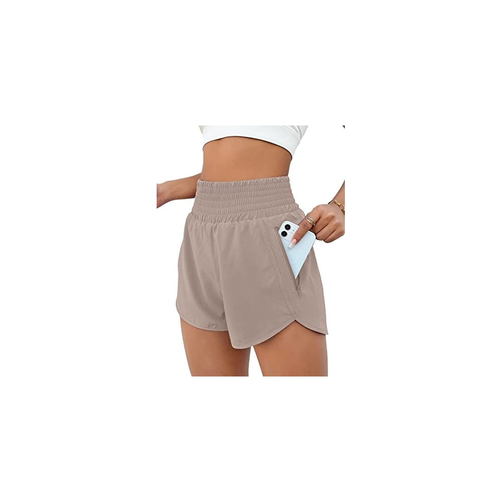 Shorts cortos deportivos de cintura alta talla M