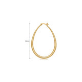 Aretes de aro ovalados hipoalergénicos para mujer